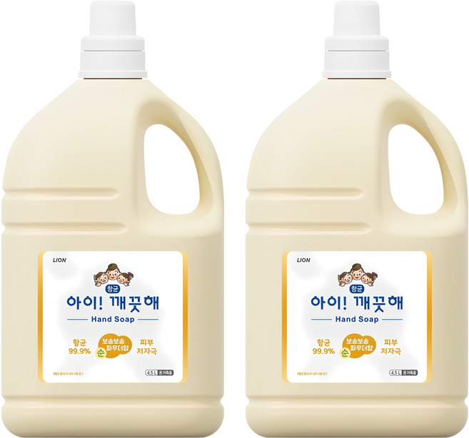 아이깨끗해 향균 폼 핸드솝 순 보송보송 파우더향, 4.5L, 2개