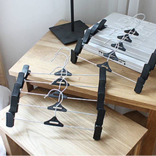 가쯔 집게 바지걸이, 블랙, 20개