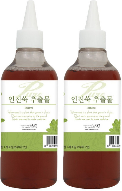 맑을담 인진쑥 추출물 퓨어 300ml, 혼합색상, 2개