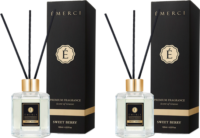 에멜시 재즈 디퓨저, 스윗베리, 120ml, 2개