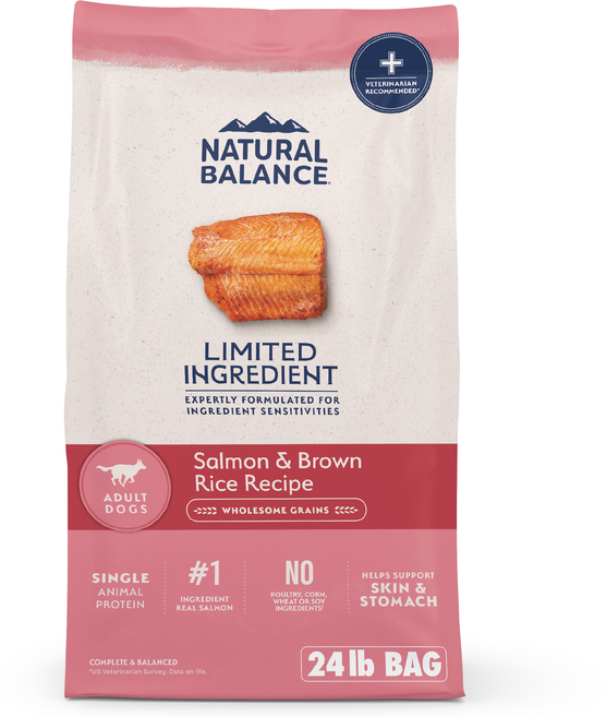 내추럴발란스 어덜트 강아지 LI 건식사료 큰알갱이, 연어, 10.9kg, 1개