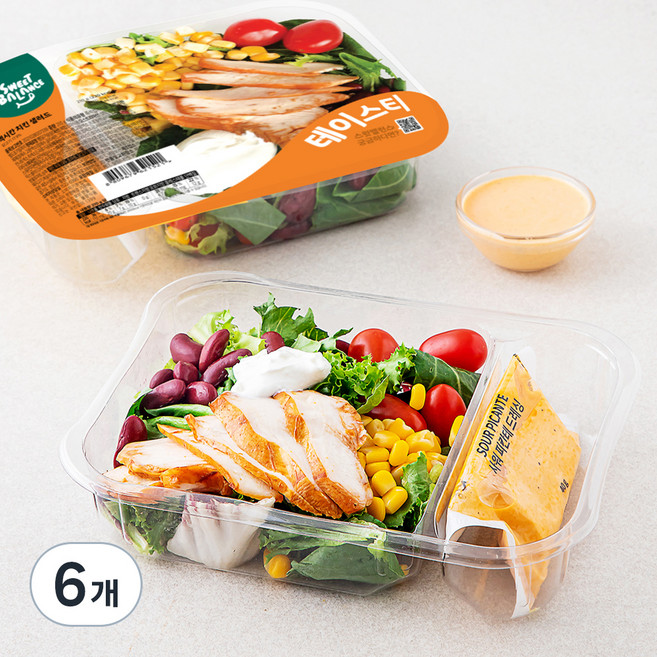 스윗밸런스 멕시칸 치킨 샐러드, 210g, 6개