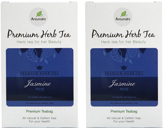 아름드레 프리미엄 화이트 쟈스민 허브티, 1.1g, 20개입, 2개