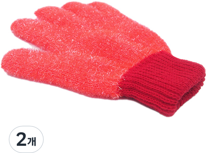 때르미오 수세미장갑 손가락형 랜덤발송, 1개입, 2개