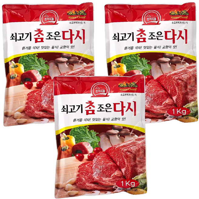 초야식품 참조은 쇠고기다시, 1kg, 3개