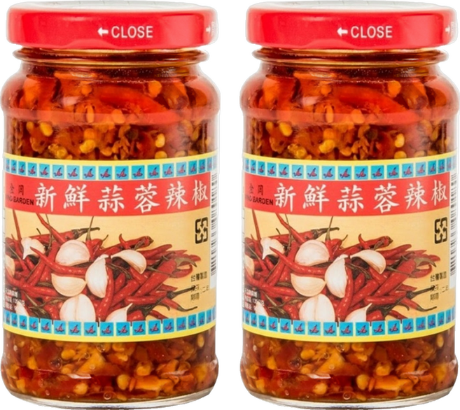 KING GARDEN 金岡 新鮮蒜蓉辣椒, 135g, 2瓶