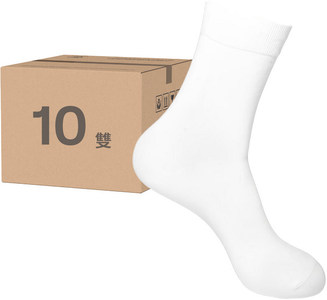 Doobalro 男用優質素色中筒襪 10雙
