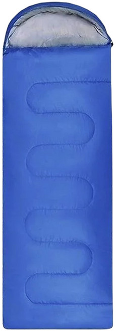 信封型全開式睡袋 180 + 30 x 75cm, 寶藍色, 1件