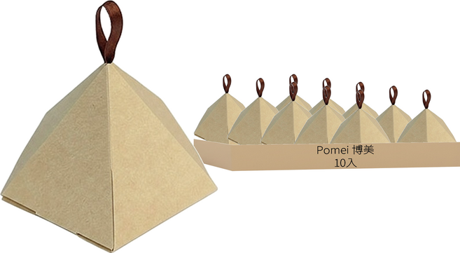 Pomei 博美 造型塔盒 無印牛皮 E5-03 (10入), 1入