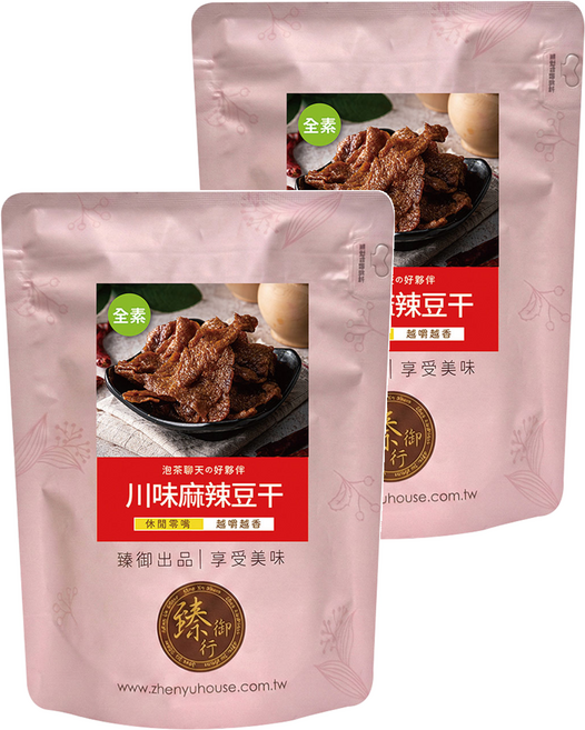 臻御行 川味麻辣豆干 純素, 2個, 300g