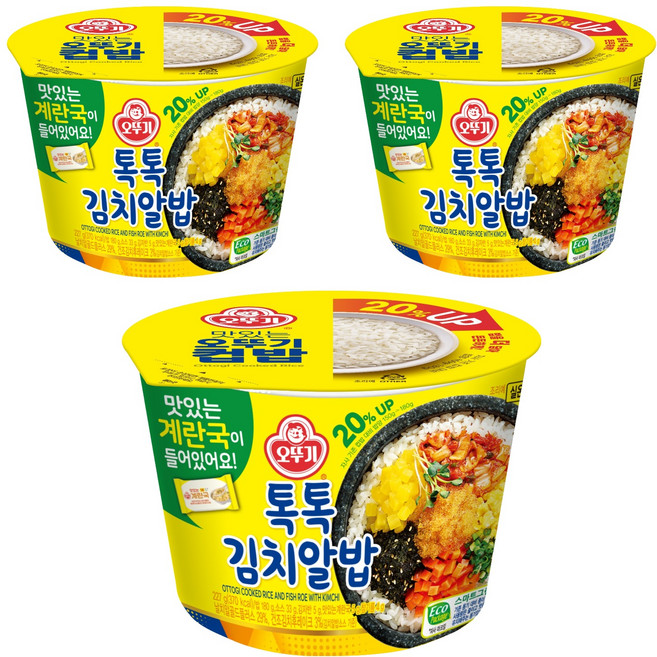 OTOKI 不倒翁 杯飯 啵啵泡菜魚卵飯, 3個, 227g