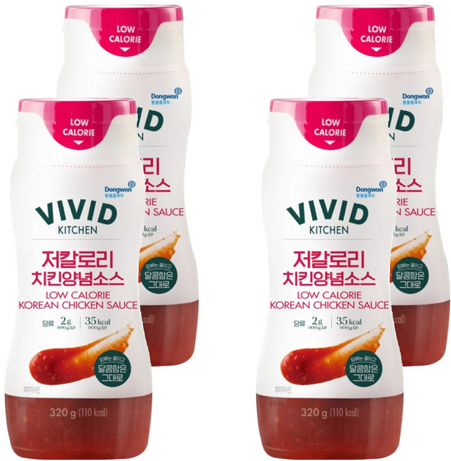 비비드키친 저칼로리 치킨양념소스, 320g, 4개