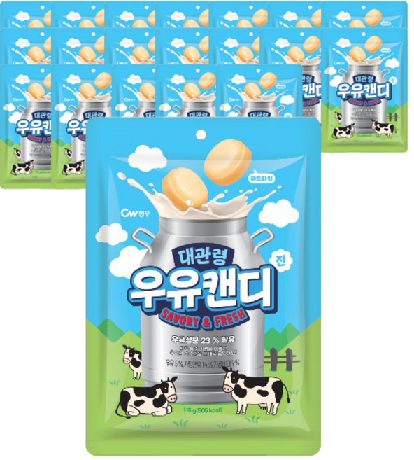 청우식품 대관령우유캔디진, 115g, 20개