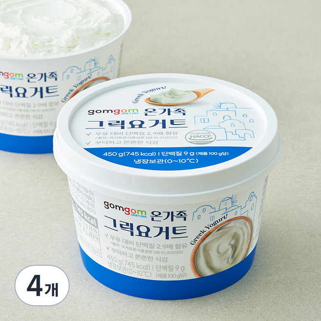 곰곰 그릭요거트, 450g, 4개