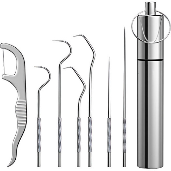 리빙홈디테일 스테인레스 치실 세트, 1세트