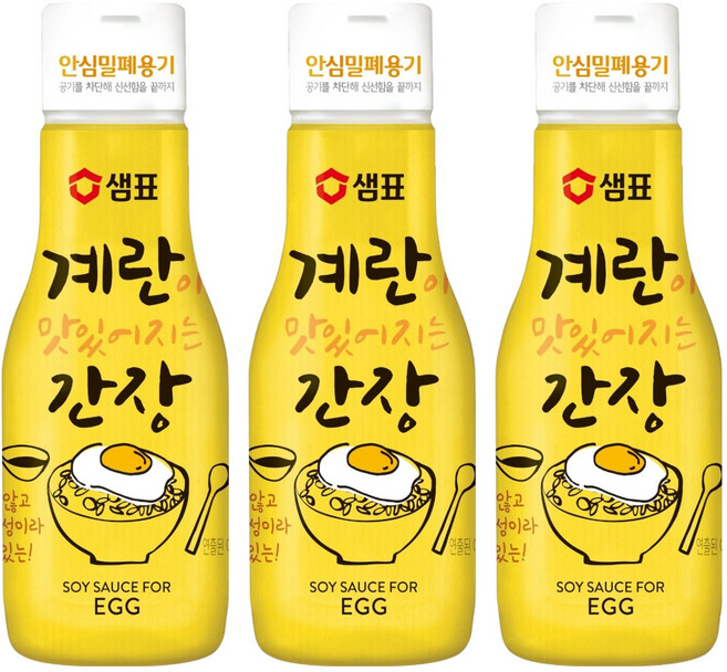 샘표 계란이 맛있어지는 간장, 200ml, 3개