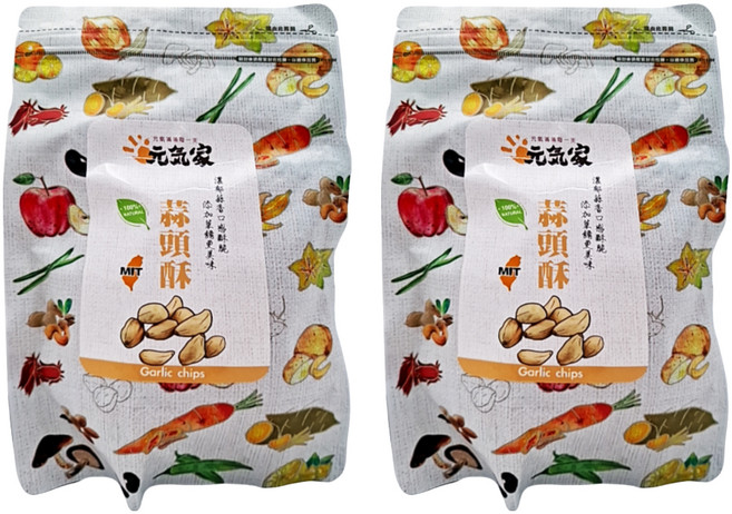 元氣家 原味蒜頭酥, 100g, 2包