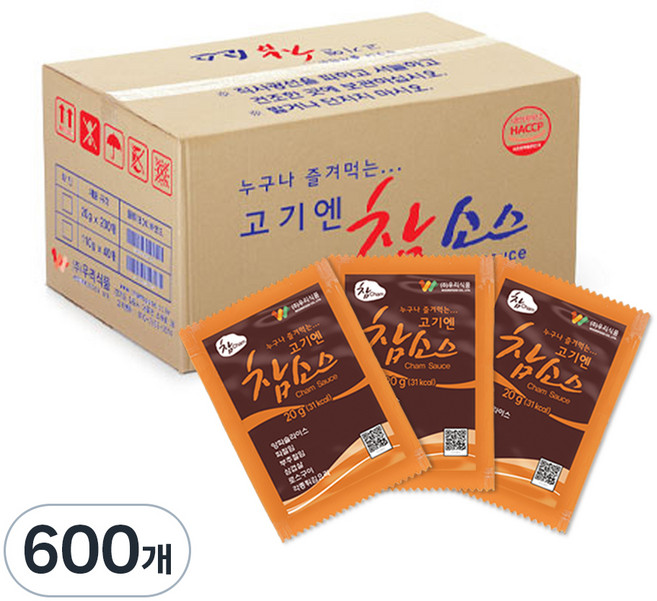 우리식품 고기엔 참소스, 20g, 600개