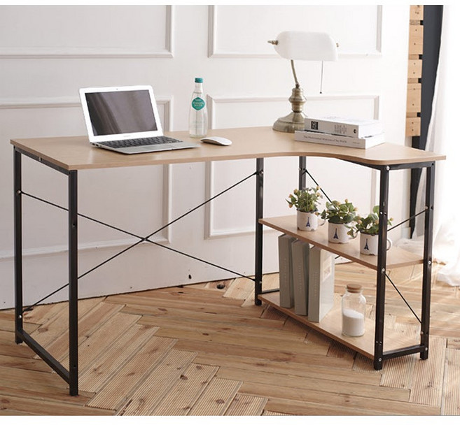 이지심플 L형책상, BLACK