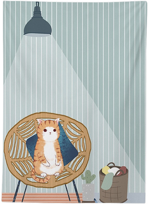 半島良品 絨面加厚裝飾掛布 100g, 慵懶小橘