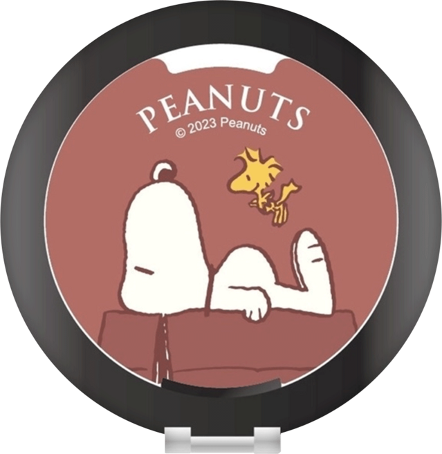 PEANUTS 史努比 鋁合金磁吸摺疊手機支架 附磁吸圈貼片 HSN-005, 紅屋, 1組