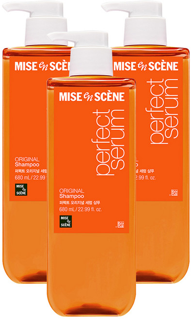미쟝센 퍼펙트 오리지널 세럼 샴푸, 680ml, 3개