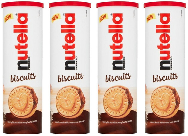 nutella 能多益 餅乾, 166g, 4個