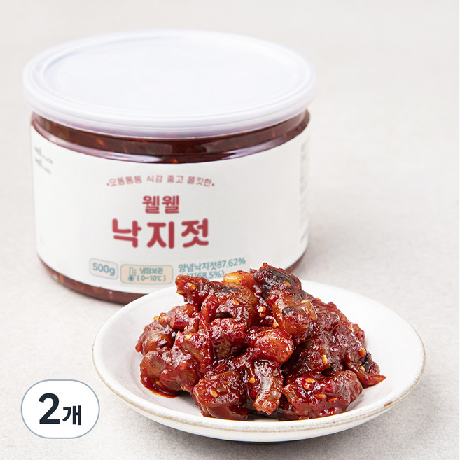 웰웰 낙지젓, 500g, 2개