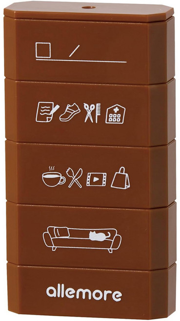 Shachihata 寫吉達 四連環印章 32 x 12.5 x 59mm 棕墨行程, 1個