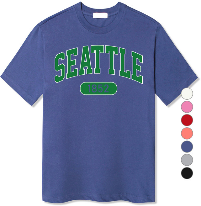 일루소 남성용 시애틀 1852 스탠다드 면 반팔 티셔츠