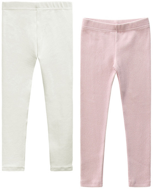 유라비 아동용 도톰 후라이스 레깅스 2p 세트