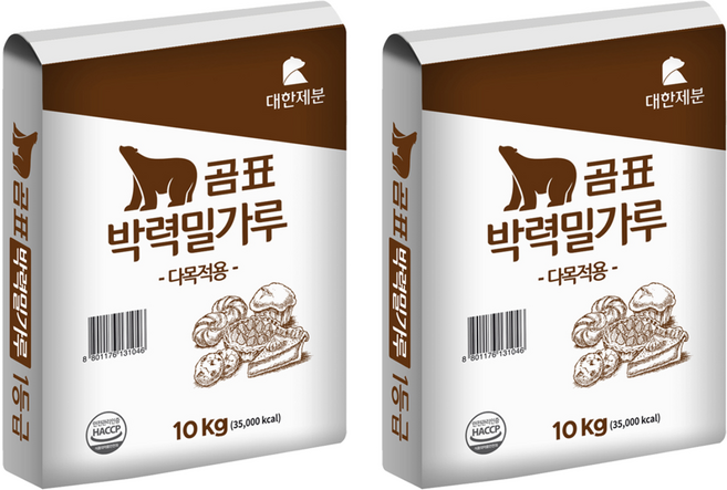 곰표 박력 밀가루, 10kg, 2개
