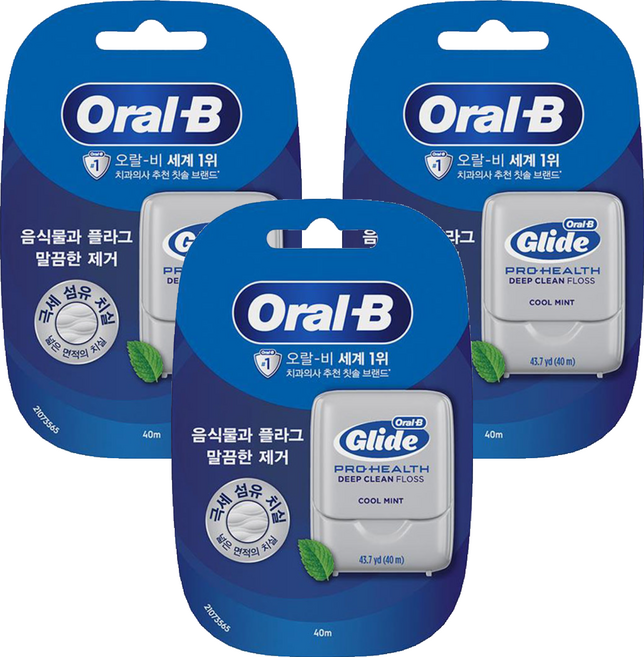 오랄비 글라이드 딥클린 치실, 40m, 1개입, 3개