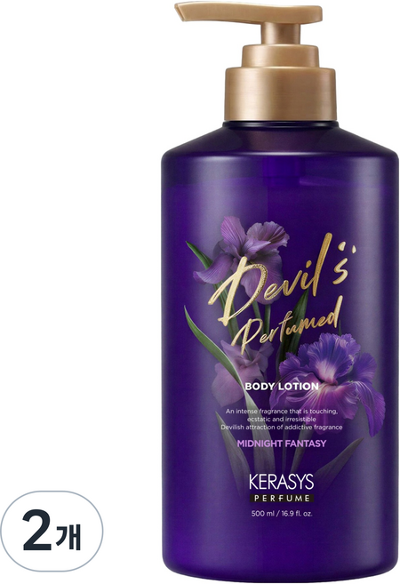 케라시스 데빌스 미드나잇 판타지 퍼퓸 바디로션, 2개, 500ml