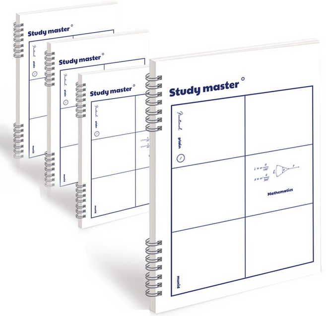 뮤니드 It spring 6분할 수학연습장, 화이트, 4개