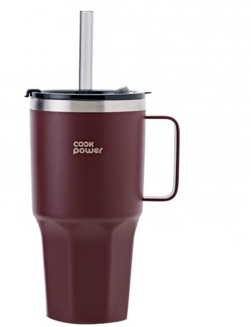 cook power 鍋寶 316真空冰熱超霸杯 紅酒棕 950ml, 1個
