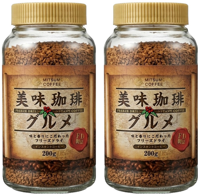 MITSUMOTO COFFEE 美味珈琲, 200g, 2罐, 1入