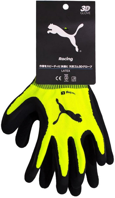 PUMA 止滑工作手套 PG-1350 L, 黃色, 1套
