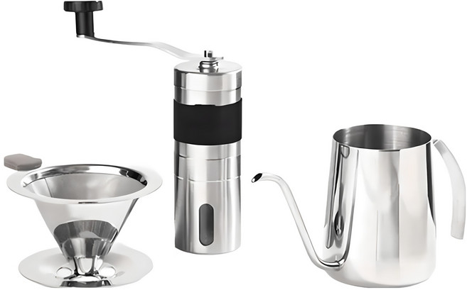 KNF 康尼菲 304不鏽鋼手沖咖啡壺組, 咖啡壺 + 過濾網, 1組