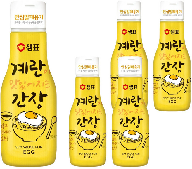 샘표 계란이 맛있어지는 간장, 200ml, 5개