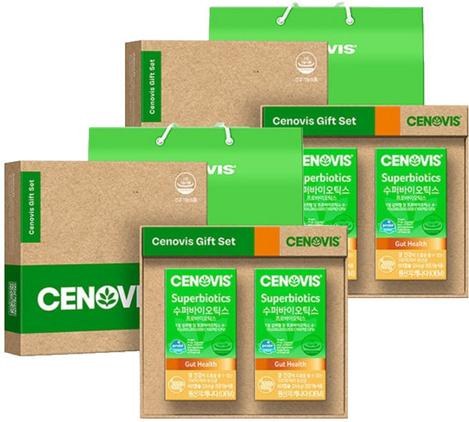 세노비스 수퍼바이오틱스 12.3g + 쇼핑백, 4개, 30정