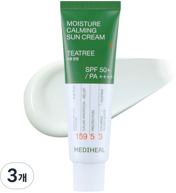 메디힐 수분 진정 선크림 SPF50+ PA++++, 50g, 3개