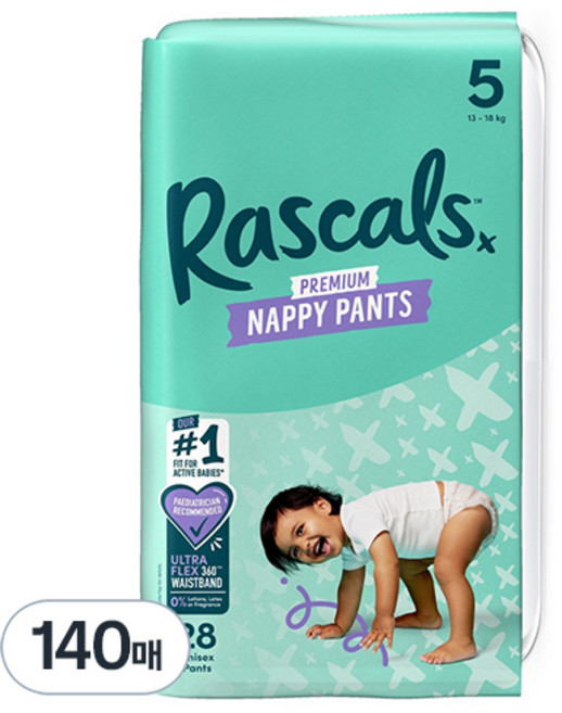 라스칼프렌즈 프리미엄 팬티형 기저귀, 5단계, 140매