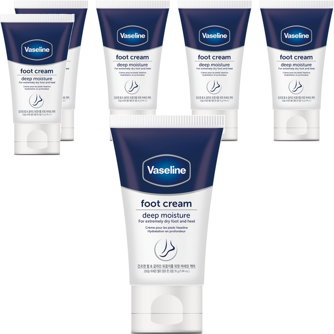 Vaseline 凡士林 深層保濕足霜, 55g, 6條