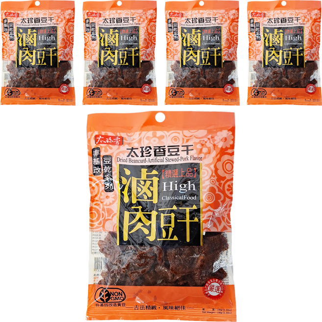 太珍香 滷肉豆干, 100g, 5包
