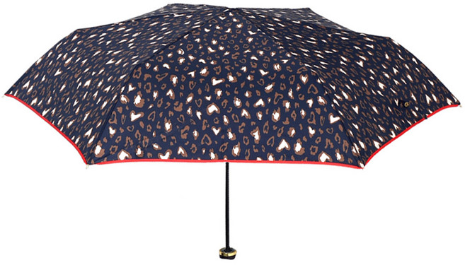 2mm 甜蜜豹紋晴雨兩用輕量手開傘 185g
