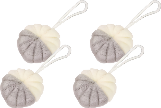 小麥購物 南瓜沐浴球 Y983 50g, 簡約灰, 4個, 1組