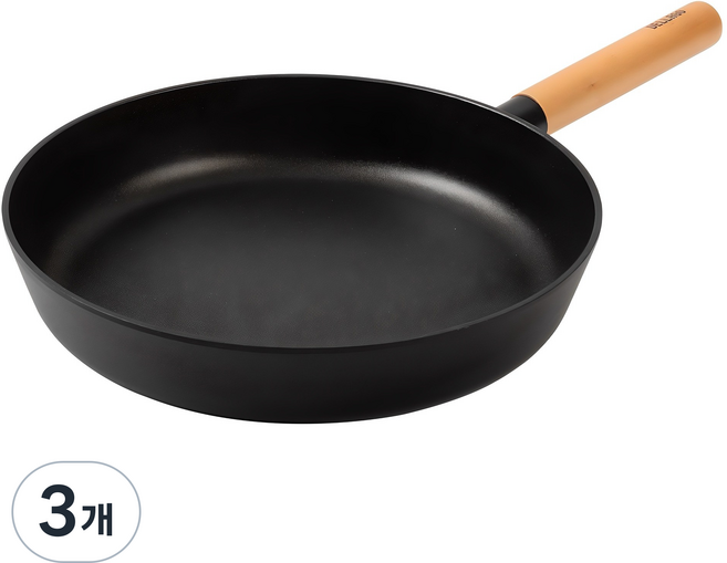 델라고 국산 우드 베이직 프라이팬, 28cm, 3개