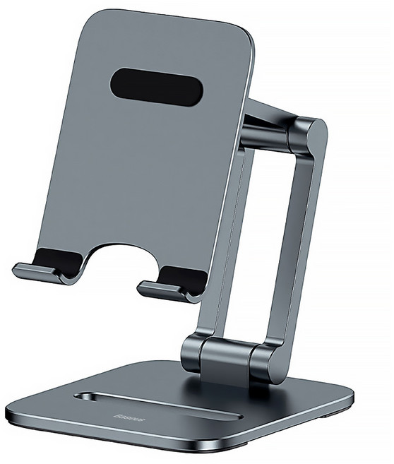 Baseus 倍思 金屬桌面雙軸折疊支架 平板旋轉款, B10431801811-00, 1個, 深空灰