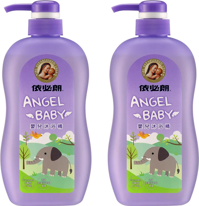 依必朗 Angel Baby 嬰兒沐浴精, 600ml, 2瓶